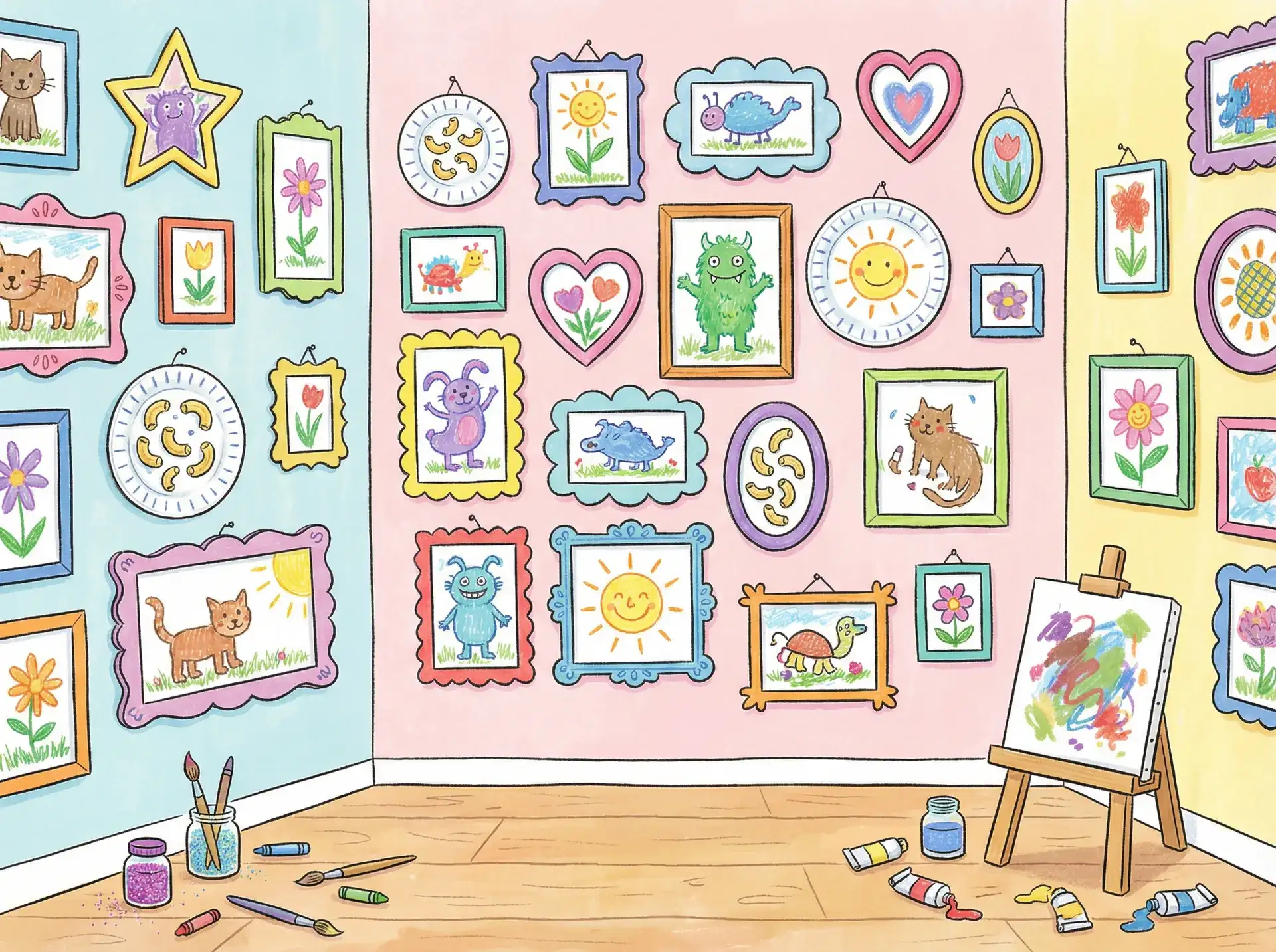 小朋友的彩色画作 - 哆啪啪 创意展示